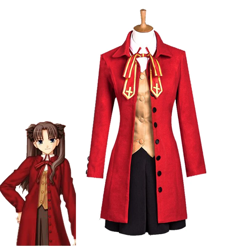 Горячая игра Fate Stay Night Tohsaka Rin карнавальный костюм Janpanese форма для старшей школы