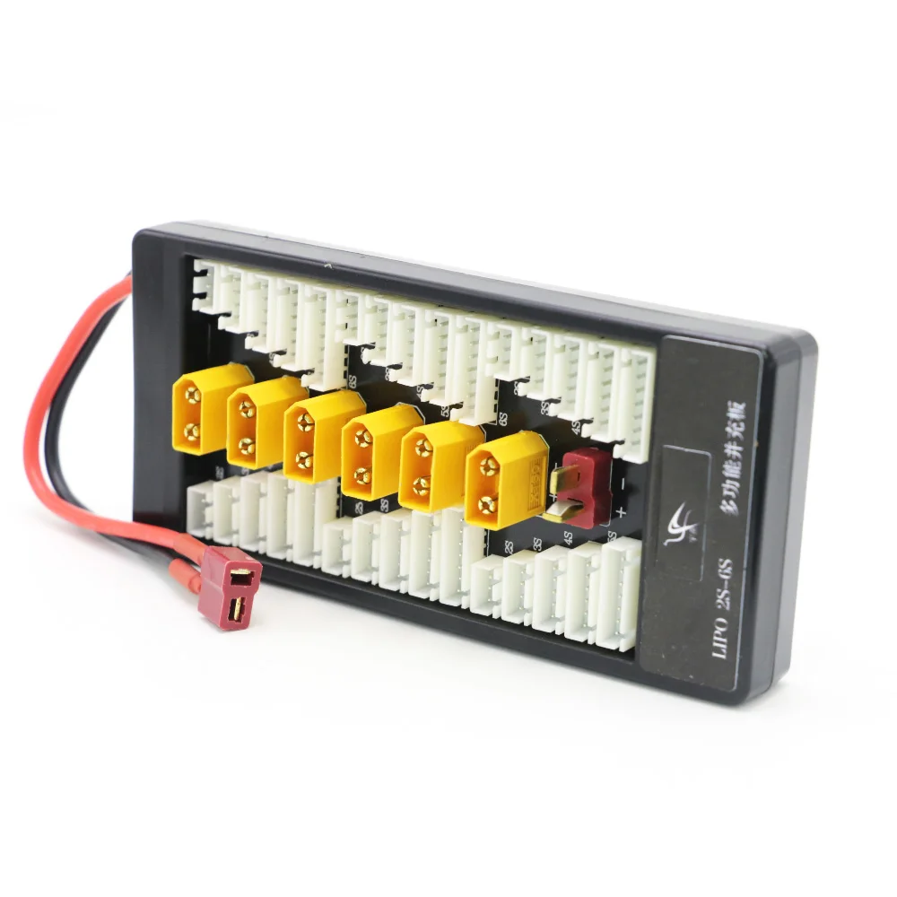 1 шт. HotRc высокое качество 2 S-6 S Lipo аккумулятор; параллельный зарядная плата Зарядное устройство плиты с t-образной вилкой XT60 разъем для зарядного устройства Imax B6 B6AC B8 6 в 1
