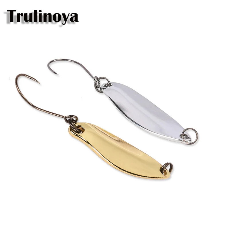 2 шт. Trulinoya 1 6g 8g 3 5g золотого серебряного цвета блесны металла Pesca Медь на карпа