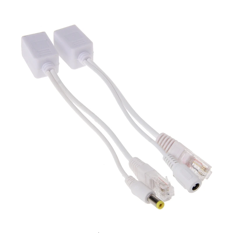 RJ45 инжектор POE сплиттер Кабель-адаптер Комплект пассивного питания по Ethernet 12-48 в RJ45 мама к RJ45 Папа+ питание