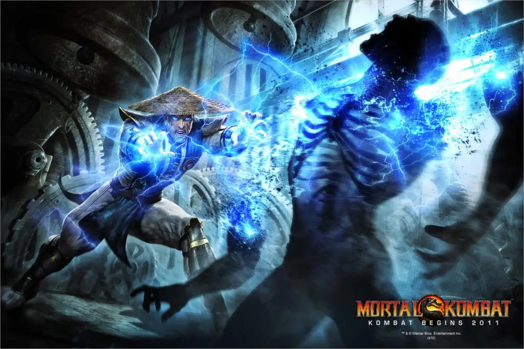 Рамка сделай сам видеоигра mmoral kombat 9 Raiden персонажи игры ткань шелк арт постер
