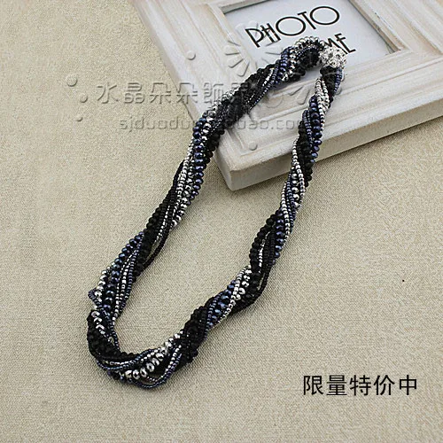 

Bohemia handmade multi-layer crystal quality chain the bride necklace female