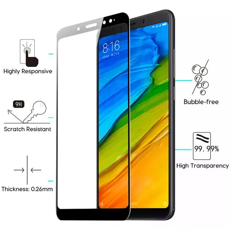Защитное стекло для Xiaomi Redmi 5 Plus на Ksiomi Note 5a 5 A Pro A5 Закаленное стекло Защитная пленка для экрана 5plus Note5 9h