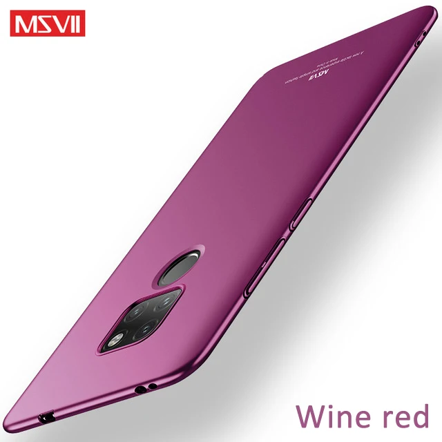 Wine red Чехол s для mate 20 X MSVII, жесткий защитный чехол из поликарбоната, Ультратонкий матовый чехол для huawei mate 20 mate 20 X Lite Pro, чехол для телефона - Цвет: Wine red