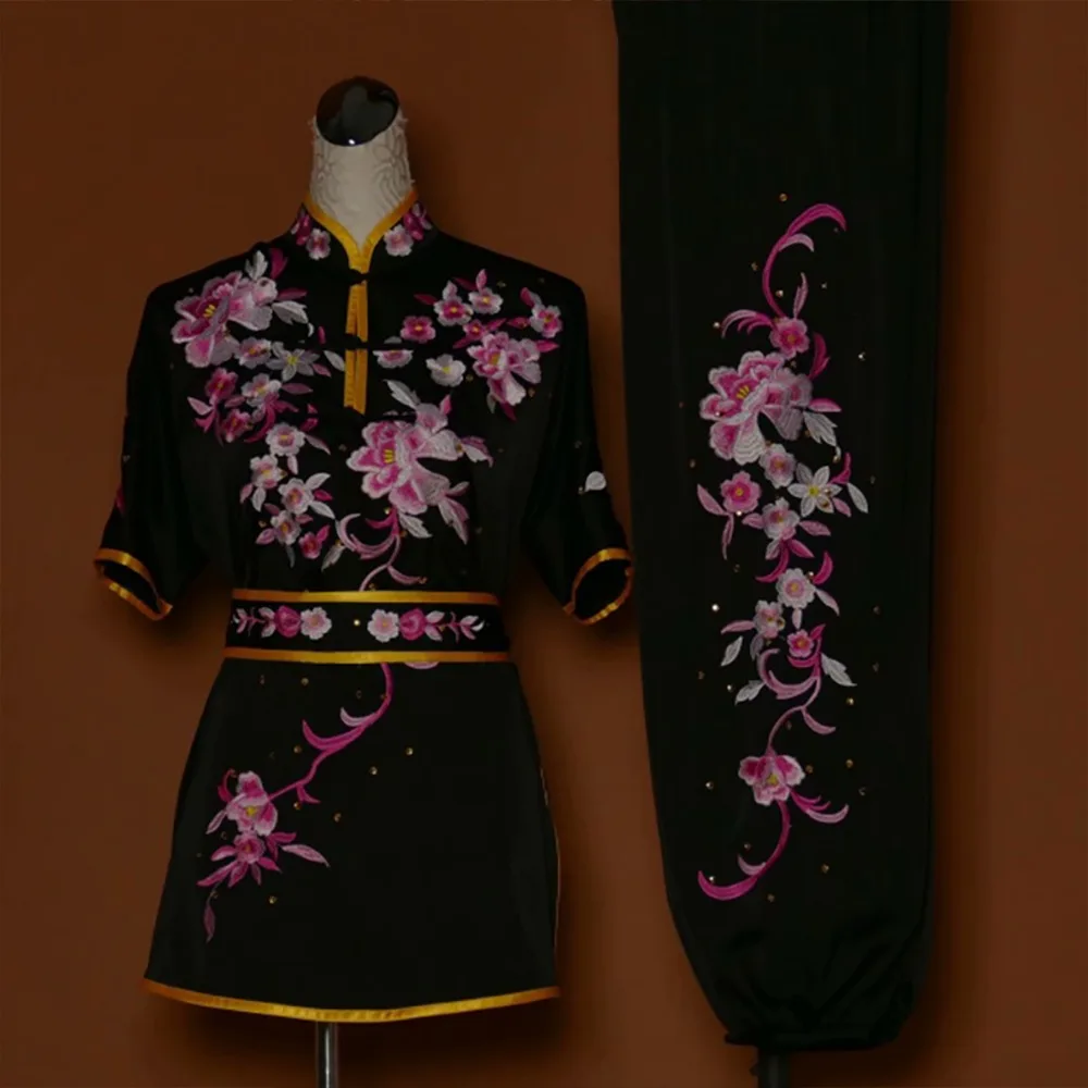 Wushu taichi одежда тайцзи changquan Униформа боевые искусства соревнования вышитые