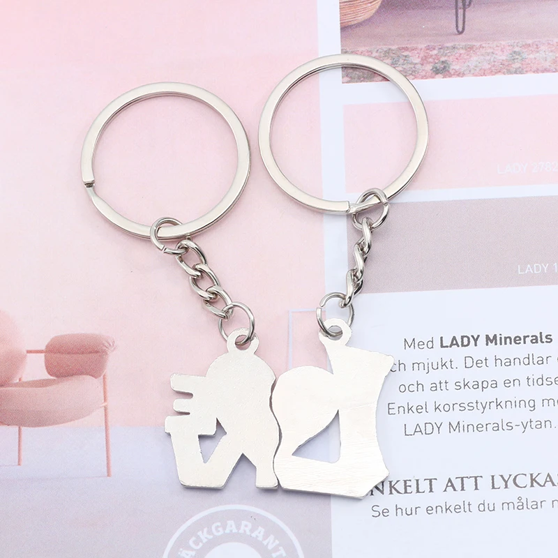 2 шт./компл. парный брелок модное красное сердце Love You Forever кольцо для ключей ювелирные изделия для влюбленных творческие подарки на день Святого Валентина Llaveros