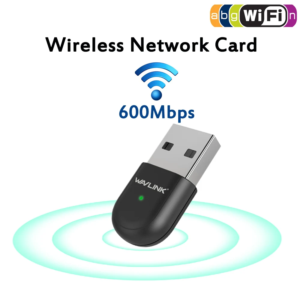 600Mbps Wavlink Mini USB WiFi адаптер 600 Мбит/с беспроводная сетевая карта wifi USB WPS IEEE802.11b/g/n для Windows XP/Vista/7/8/8,1/10 MAC OS - Цвет: 600Mbps