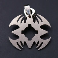 wkoud creative titanium steel ninjas hidden weapon spiral darts charm diy popular hip hop stainless steel jewelry pendant
