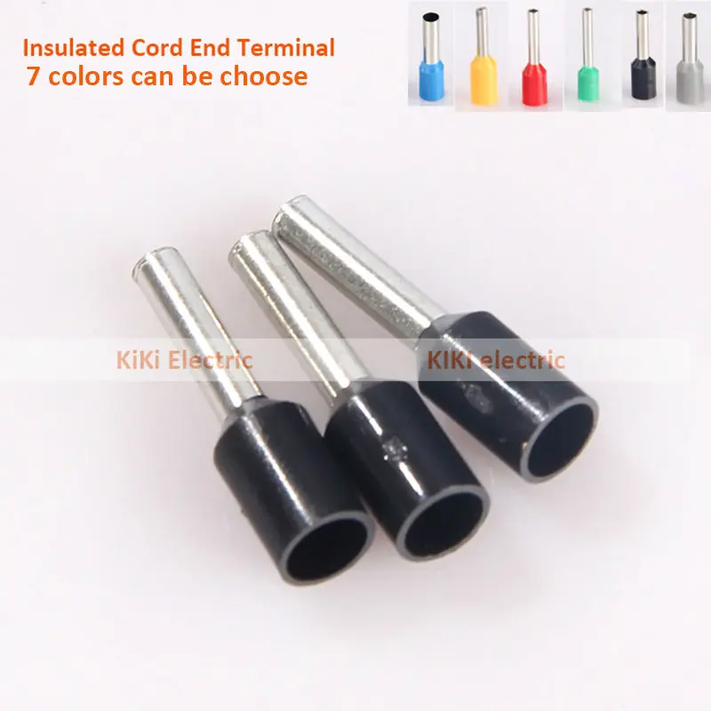 

Black/Red copper crimp Terminals for 1.5SQMM #16AWG Wire Pre-insulated pipe- type ends clod terminal 12mm of Pin Length E1512