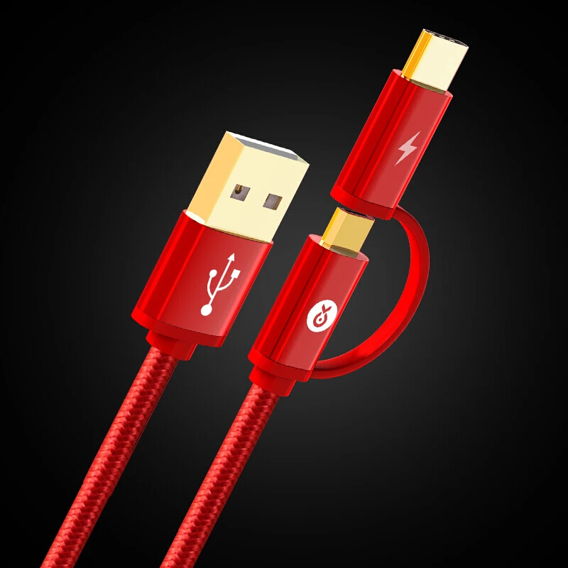 Biaze Micro USB кабель для samsung S9 Plus 2 в 1 usb type C кабель для быстрой зарядки данных USB C кабель для Xiaomi кабели для мобильных телефонов