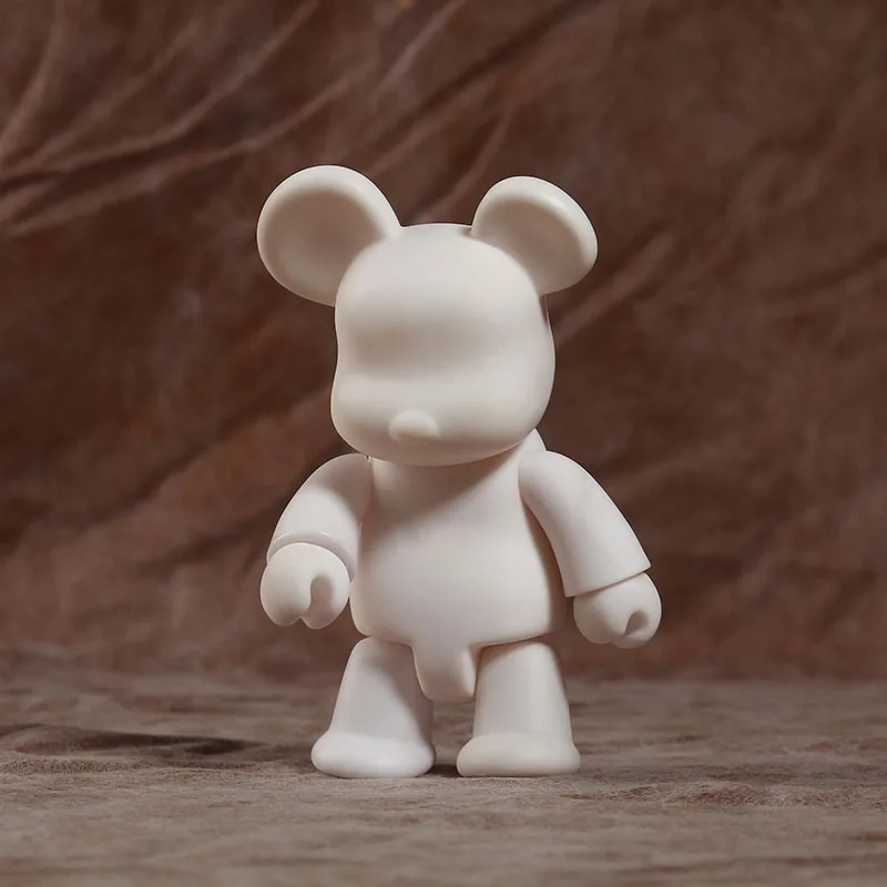 1 шт. экшн фигурка Qee Bear Q2 POPOBE/MOMO самодельная раскраска белый цвет с