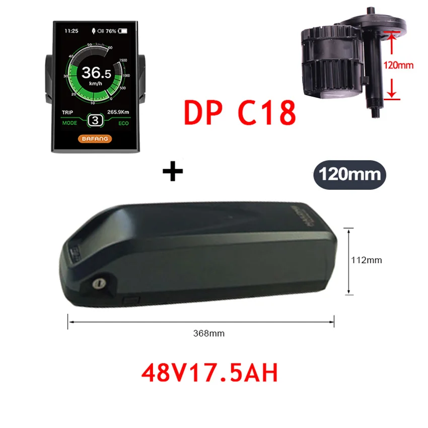 48V 1000W Bafang комплект для переоборудования электрического велосипеда с Батарея BBS Mid мотор для велосипеда Байк, способный преодолевать Броды Conversion Kit для горного велосипеда - Цвет: 1000W17.5AH 120 C18
