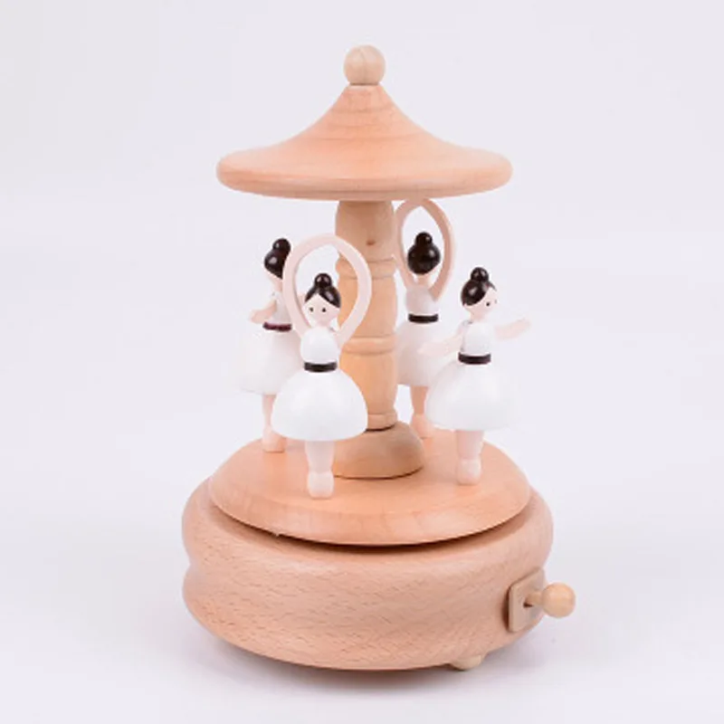

Warm beautiful wood music box wooden crafts creative birthday gifts Angel dancing music box home decoration ornaments