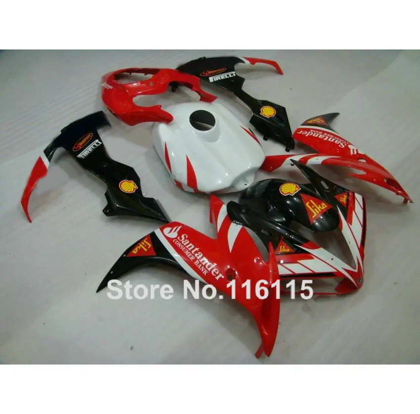 Набор обтекателей MOTOMARTS для мотоциклов YAMAHA YZF R1 2004 2005 2006 черный красный комплект