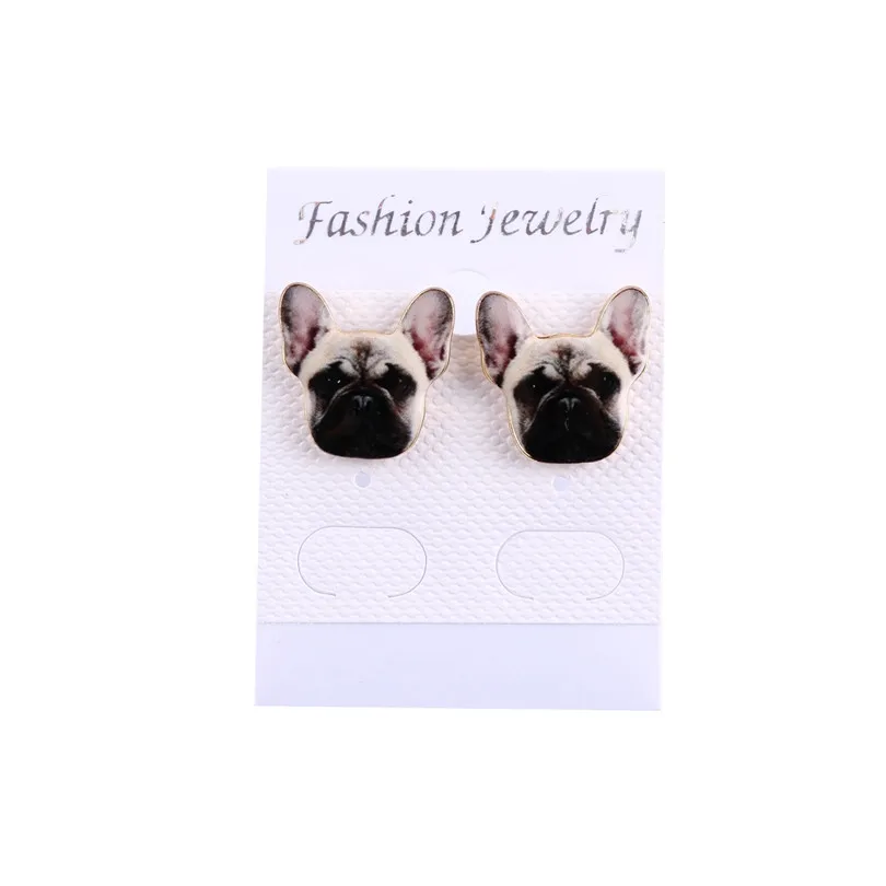Smjel щенок 3D Собака голову Серьги-гвоздики Красивые Эмали Pet Серьги для Обувь для девочек oed067