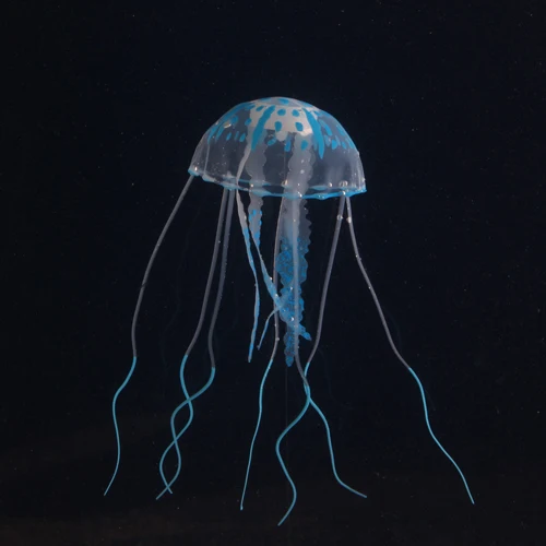 Blue 1 шт. искусственные Медузы аквариумные аксессуары для аквариума флуоресцентные Медузы Золотая рыбка Аквариум Ландшафтный - Цвет: Blue