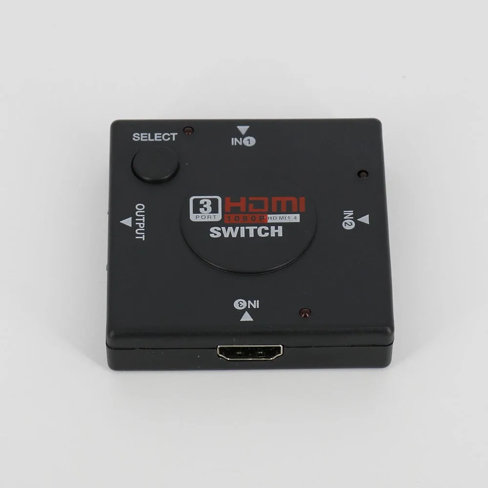 Мини-Коммутатор HDMI с 3 портами 1 шт. сплиттер для HDTV 1080P Vedio оптовая продажа |