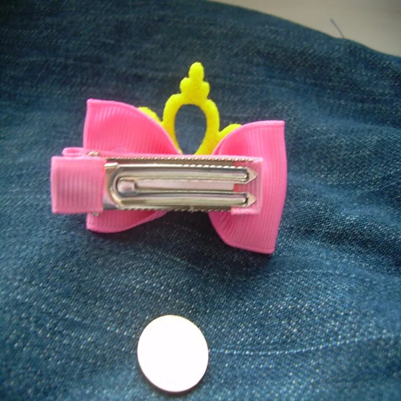 Детская блестящая кожаная повязка на голову с полой короной и жемчугом заколки