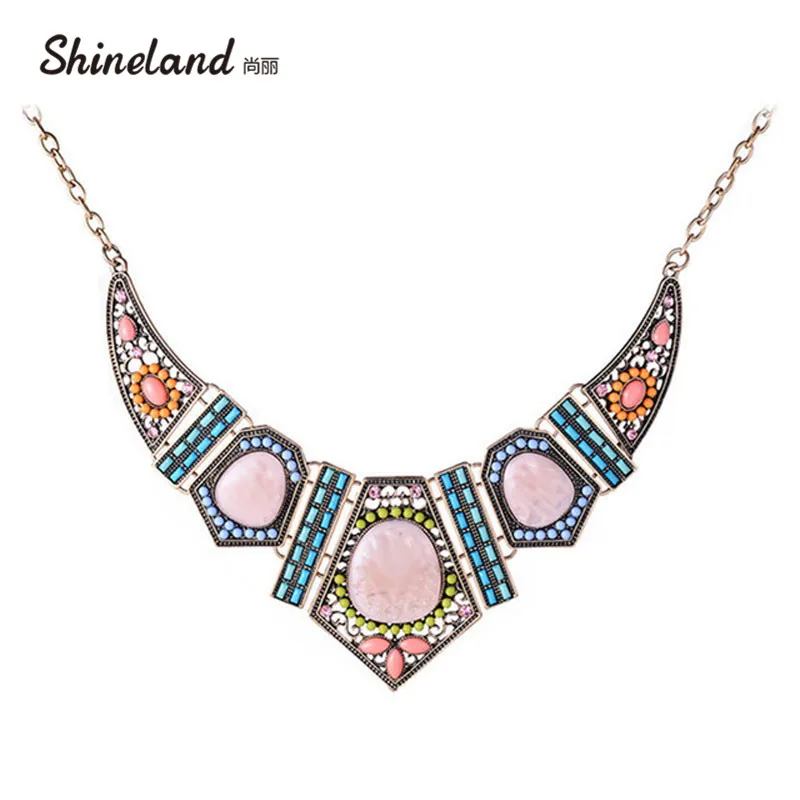 2020 New Design High Quality Jewelry Fashion Women Colorful Resin Acrylic Statement Collar Necklace Choker Necklaces &amp Pendants |