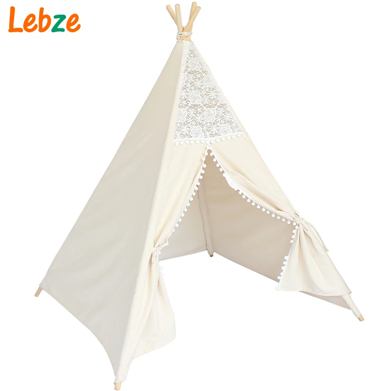 Кружевная палатка Tipi для детей хлопковая складной игровой домик уголок чтения