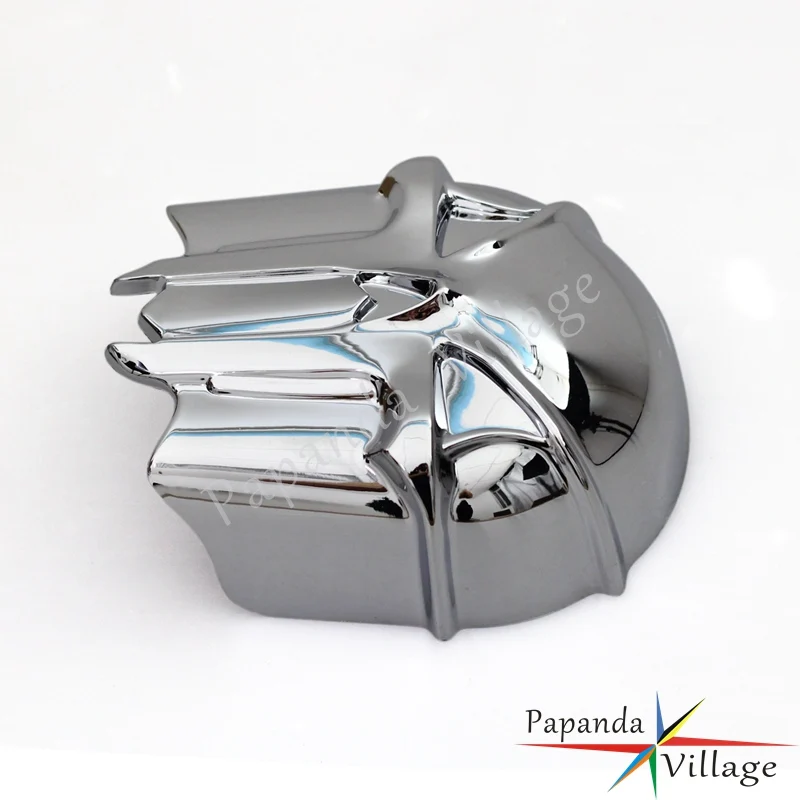 Аксессуары для мотоциклов Papanda хромированный чехол с черепом и рогом Harley Softail Dyna