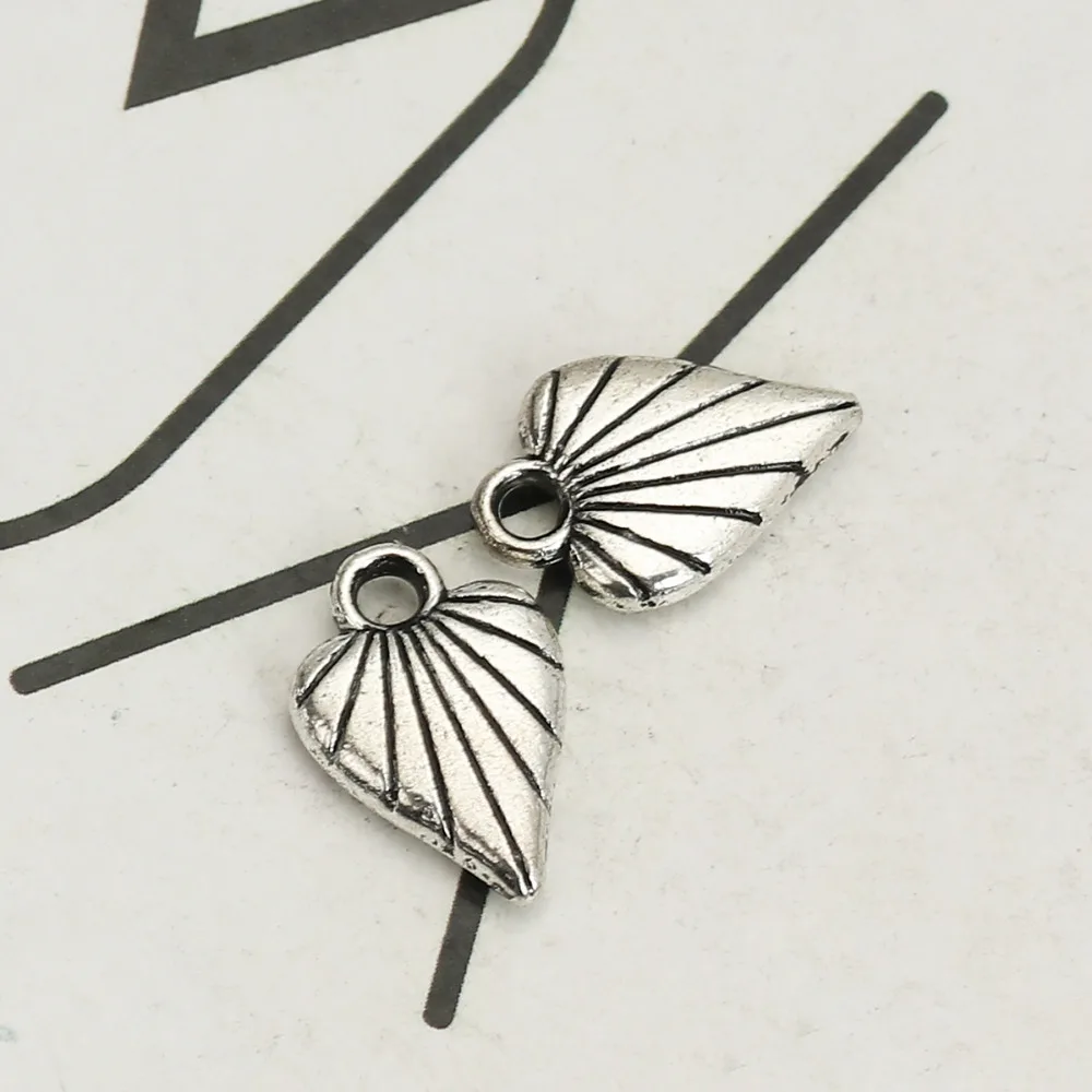 DoreenBeads модные подвески из сплава цинка кулон в виде сердца серебряный цвет узор