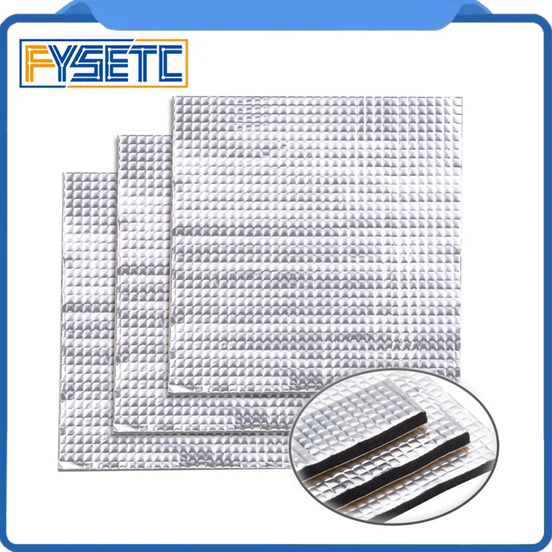 

5pcs Foil Self-adhesive Insulation Cotton Sticker 200mm/235mm/300mm Heating Bed Heat Insulation Cotton 10mm Thickness 3D Printer