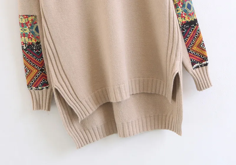 Рождественский подарок 2017 Женский винтажный свитер с вышивкой джемперы