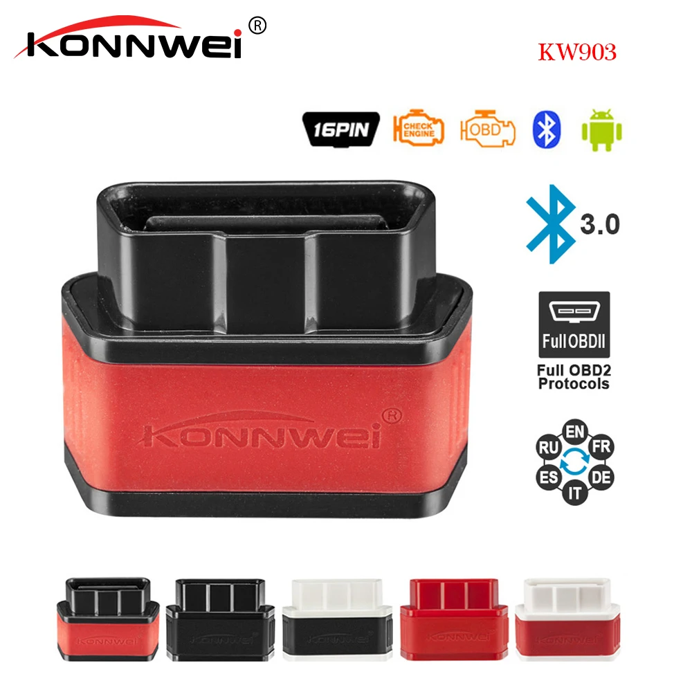 KONNWEI KW903 icar2 elm327 Bluetooth 3,0 автомобильный OBD2 OBDII автоматический диагностический инструмент elm 327 адаптер BT работает на Android