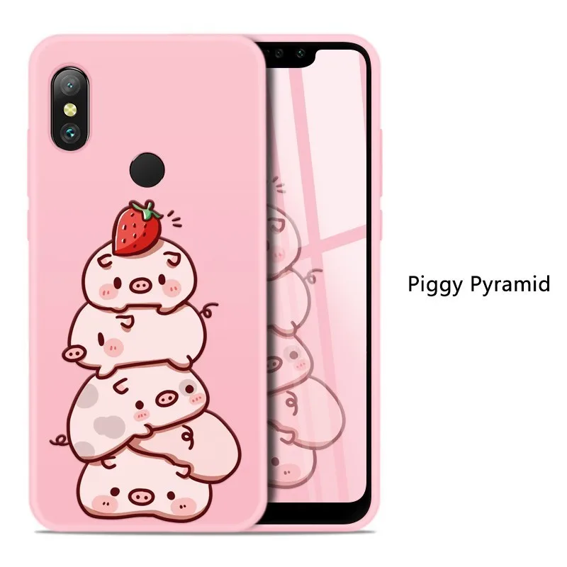 Piggy Pyramid Силиконовый чехол для Xiao mi Red mi Note 6 Pro, милый Полный Чехол для Xiao mi Red mi Note 5 7 6A mi A2 Lite, противоударный бампер, чехол - Цвет: Piggy Pyramid