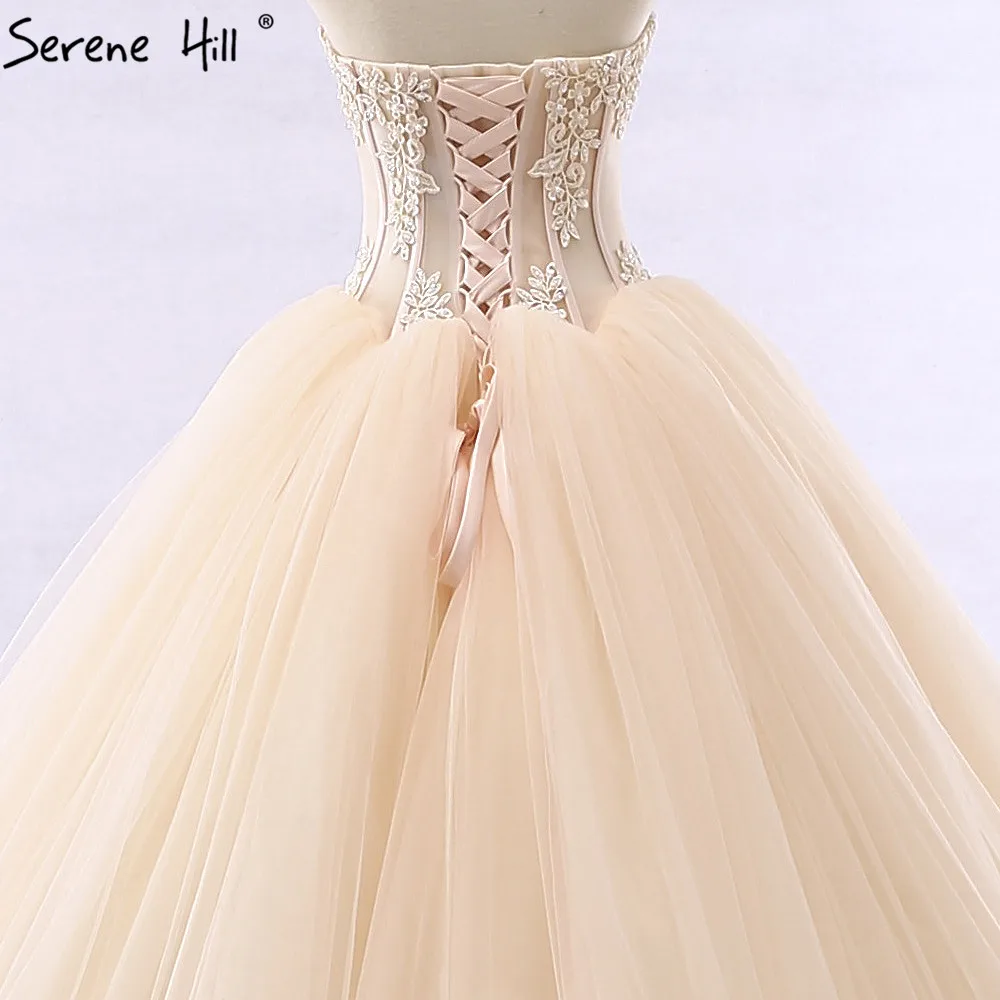 Свадебное платье цвета шампанского без бретелек на шнуровке 2020|vestido de noiva|de noivatulle