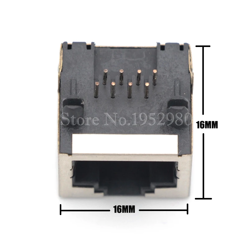 10 шт./лот RJ45 Ethernet разъем PCB Монтажная Сетевая розетка 8P8C медный корпус 16 мм |