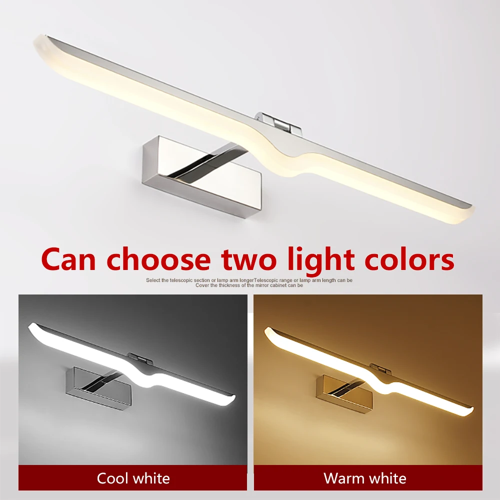 Современные Нержавеющая сталь светодио дный перед зеркалом свет ванная комната