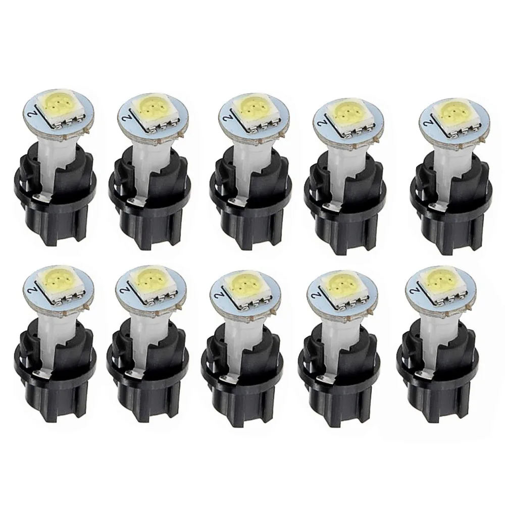 10 шт. Белый T5 SMD 5050 Автомобильный светодиодный светильник для приборной панели с