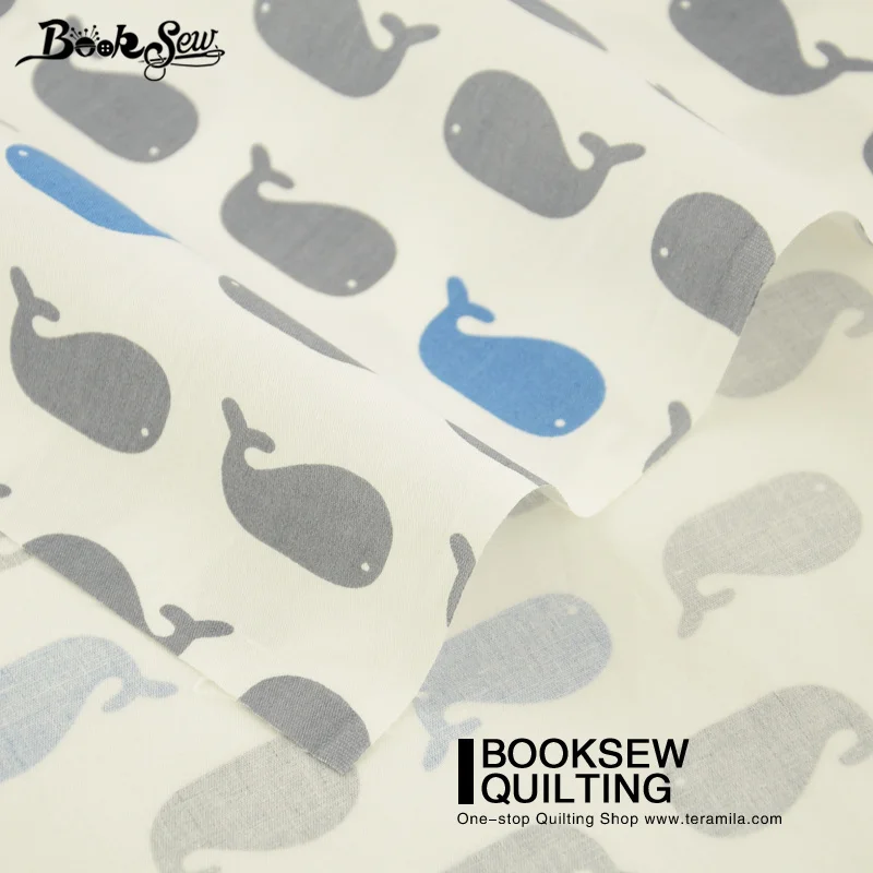 Тканевые шторы Booksew из 100% хлопка с узором в виде маленьких китов подушки стеганая
