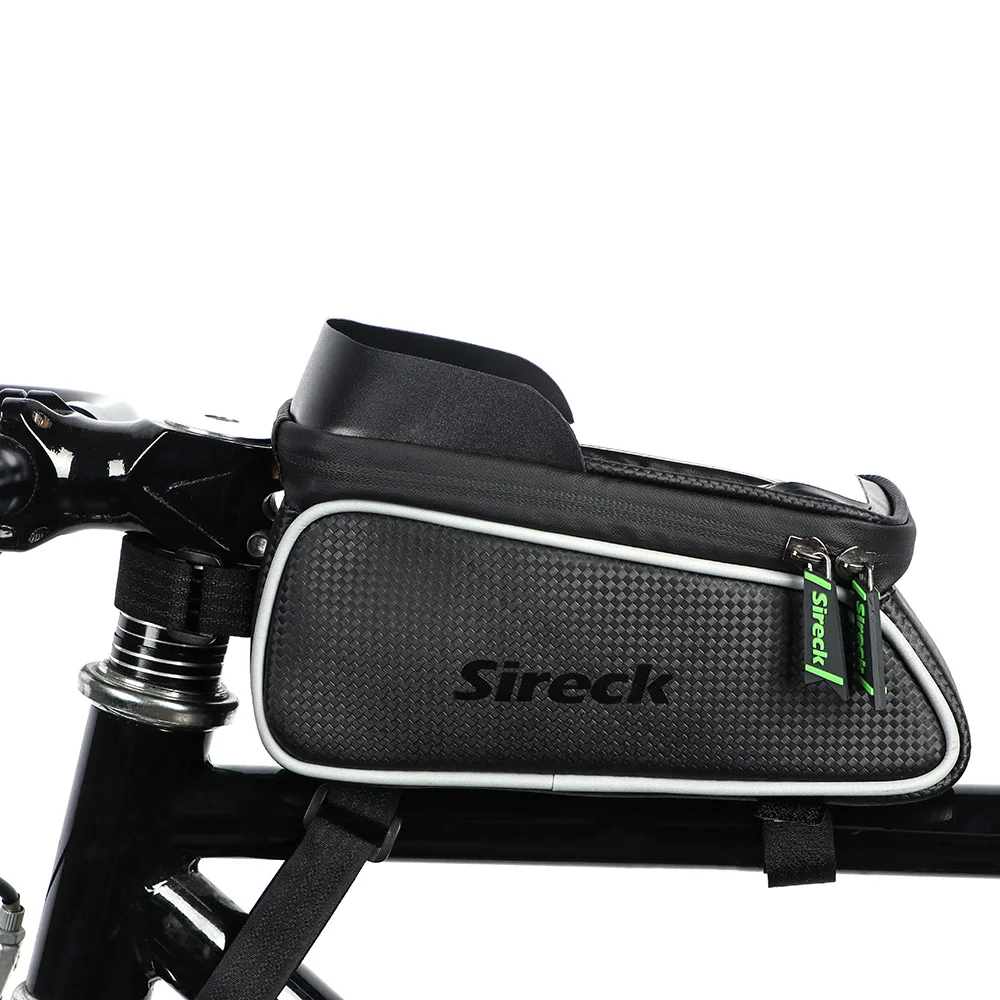 Sireck Waterproof Cycling Bag Touchscreen Bicycle Front Frame 6.0 Inch Bike Phone Case Pannier Top Tube Accessories | Спорт и
