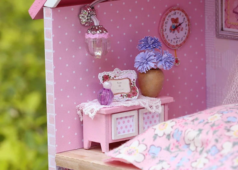 Мебель DIY Кукольный дом Wodden Miniatura кукольные дома мебель комплект DIY головоломки собрать кукольный домик игрушки для детей подарок A036