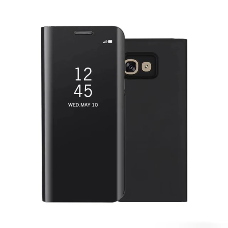 Чехол с откидной подставкой для телефона Samsung A5 2017 прозрачный умный зеркальный