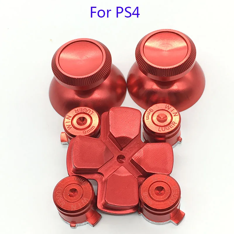 Для Dualshock 4 PS4 Pro Slim Controller красные металлические аналоговые стики алюминиевые