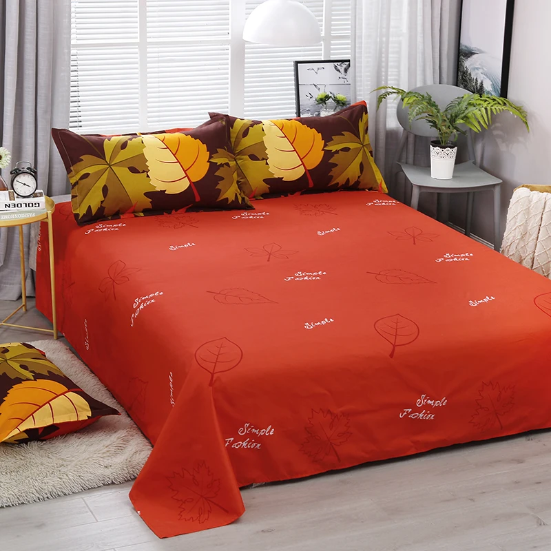 Комплект постельного белья с принтом кленовых листьев комплект из 4 предметов