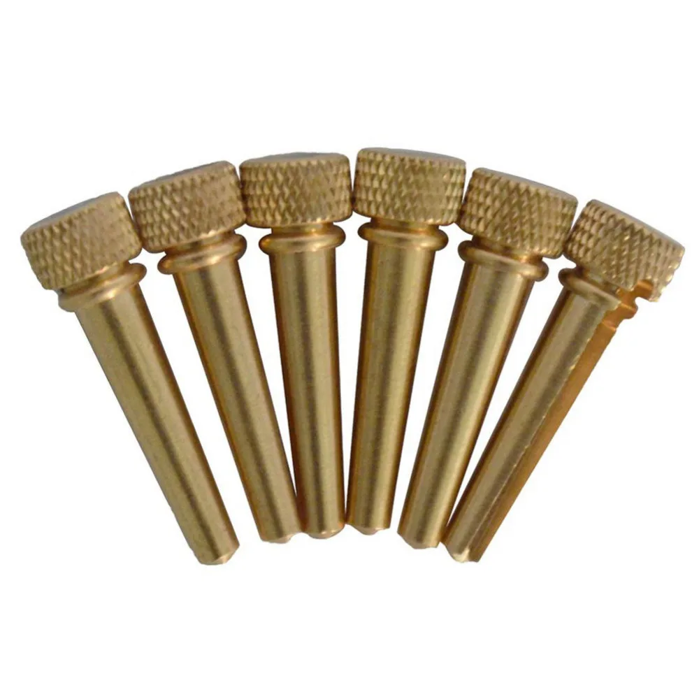 6 шт. латунные штифты для акустической гитары|guitar bridge pins|abalone dotsacoustic guitar pins |