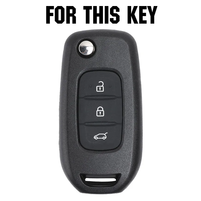 

For Renault Kadjar Captur Symbol Koleos Megane 2016 2017 2018 Silicone Remote Flip Key Case Fob Shell Cover Skin Holder 3 Button