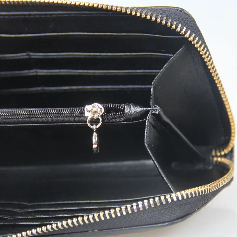 2019 бренд Для женщин из натуральной овечьей кожи вязаный большой женский кошелек