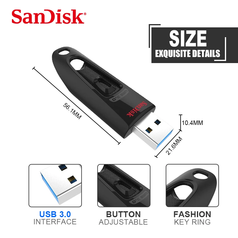 Флеш-накопитель SanDisk CZ48 флеш-накопитель USB 3 0 128 Гб 64 ГБ 32 16 | Компьютеры и офис