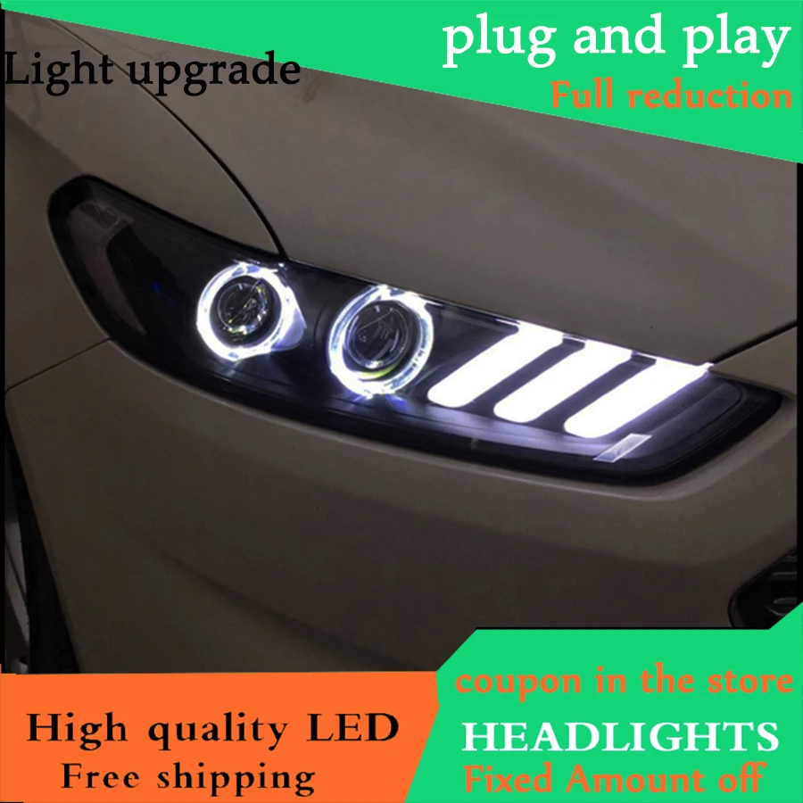 Автомобильный Стильный чехол с головкой для Ford Mondeo Fusion 2013 2014 2015 фары светодиодный