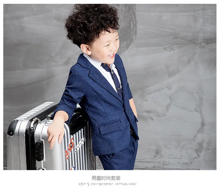 Single Button Baby Suit Gentle Style Child Blazer Liitle Boys Formal Dress For Wedding Slim clothing set Age: 2-10T | Детская одежда и