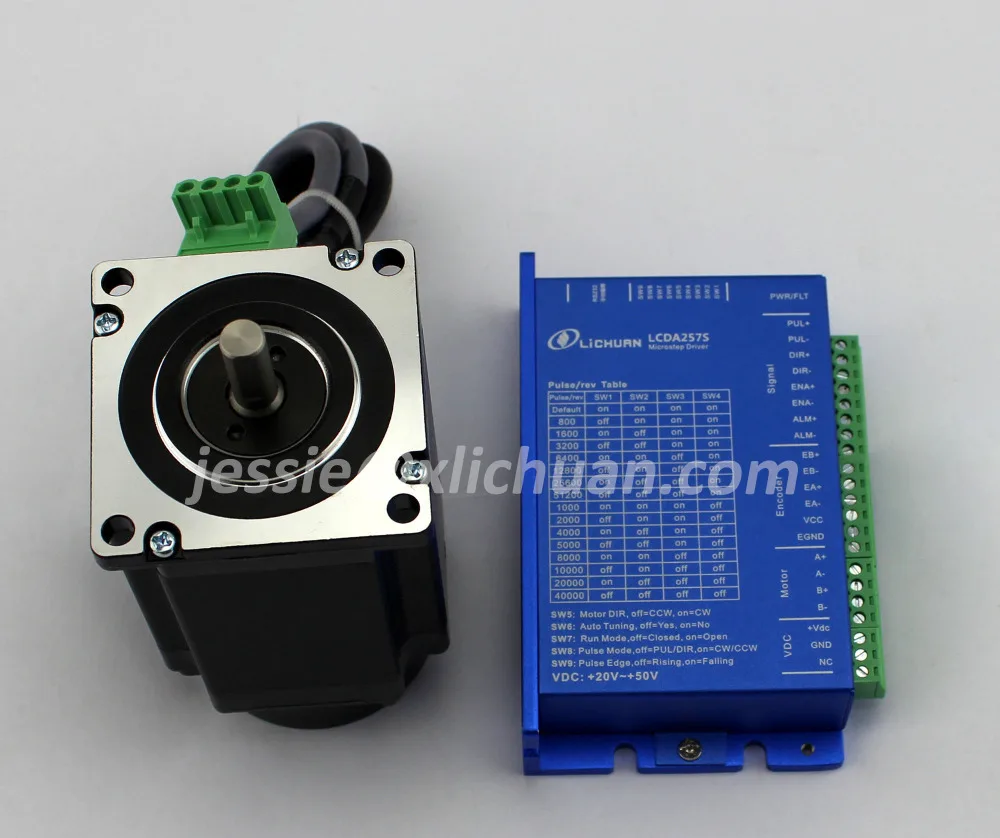 2 фазный Драйвер шагового двигателя nema24 с замкнутым контуром LCDA257S + LC60H278 3 нм 60