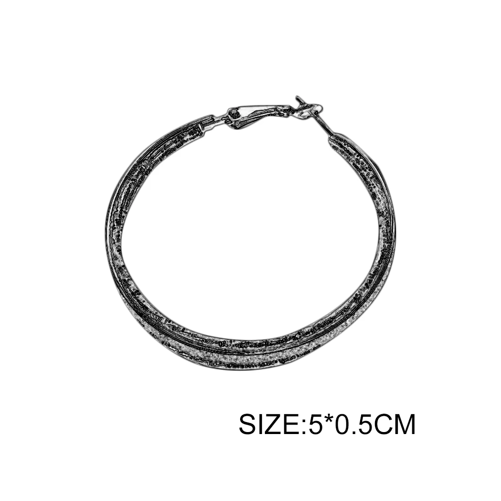 Популярные супер большие круги простые круглые серьги золото серебро цвет