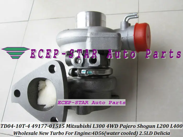 Турбокомпрессор водяной TD04 49177-01515 MR355220 для Mitsubishi Delicia Pajero Shogun L200 L300 L400 4D56T 4D56 2.5L