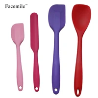 facemile 4pcsset kitchen silicone cream butter cake spatula mixing batter scraper brush butter mixer cake baking tool zh047